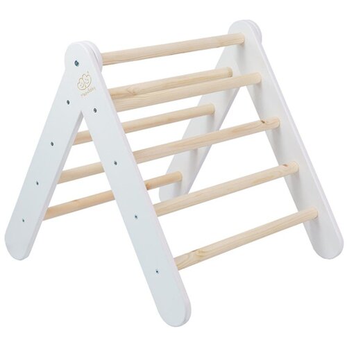 MeowBaby Bijeli trokut za berbu od borovine 60x60x60 cm Montessori - Cijene