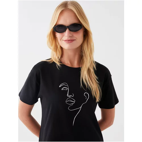 LC Waikiki Crew Neck Printed Short Sleeve Women's T-Shirt
