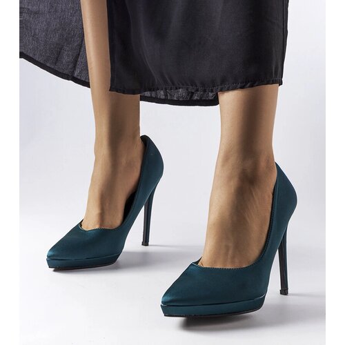 Gemre Dark Green Satin Pumps Silje Cene