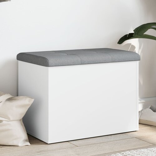 VidaXL Klupa za pohranu bijela 62 x 42 x 45 cm od konstruiranog drva Slike