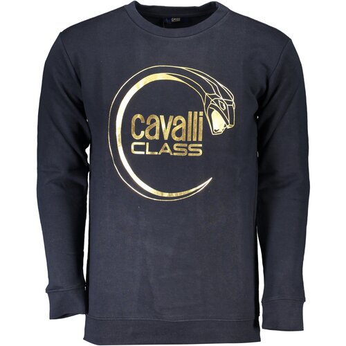 Cavalli Class MEN&#39;S BLUE ZIPLESS SWEATSHIRT Cene