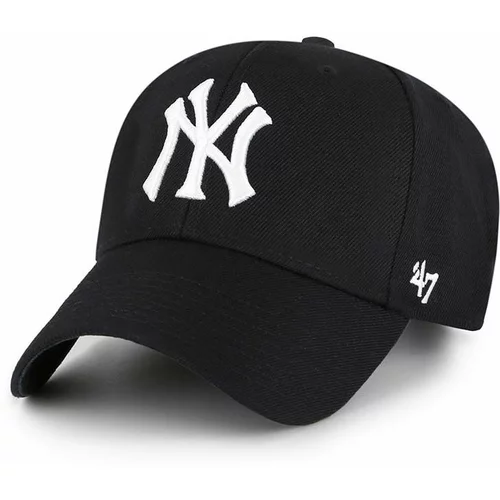 47 Brand Kapa s šiltom Mlb New York Yankees črna barva