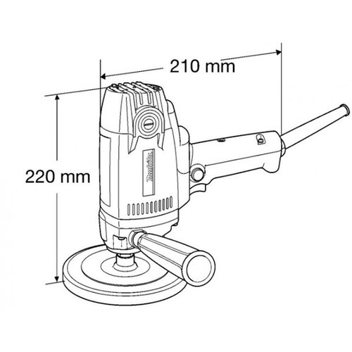 Makita el. za poliranje 2 brz. PV7000C, 165/180mm, 900W brusilica Slike