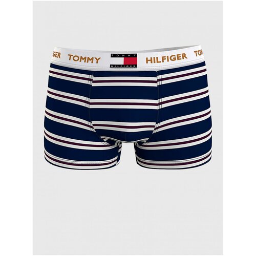 Tommy Hilfiger White and Blue Mens Striped Boxers Underwear - Men Slike