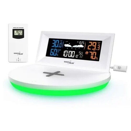 GreenBlue GB213 meteorolo&amp;scaron;ka postaja s Qi brezžičnim polnilcem Slike