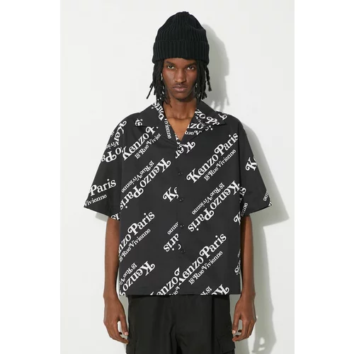Kenzo Pamučna košulja by Verdy SS Shirt za muškarce, boja: crna, relaxed, FE55CH1119P4.99
