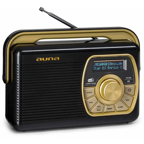 Auna Buddy Digitalni radio DAB/DAB+/UKW Bluetooth 5.0 AUX 1Ah baterija Mobilen retro