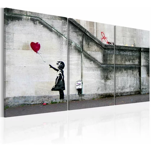  Slika - There is always hope (Banksy) - triptych 120x60