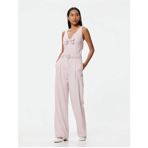 Koton X Tuba Ünsal - Palazzo Trousers with Belt and Pocket Pleat Detail Slike