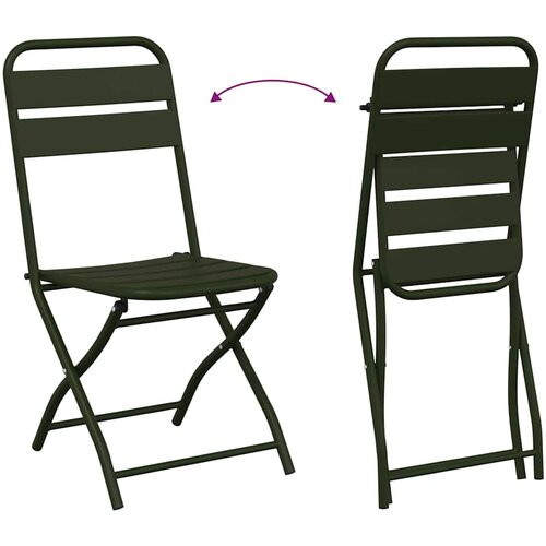 Bistro set 3 pcs Zelena Čelik Slike