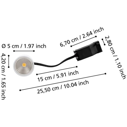 Eglo 902334 - prigu&amp;scaron;iva LED modul PUCK LED/4,8W/230V 2700K Slike