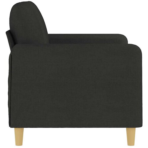  Dvosjed od tkanine crni 120 cm Slike