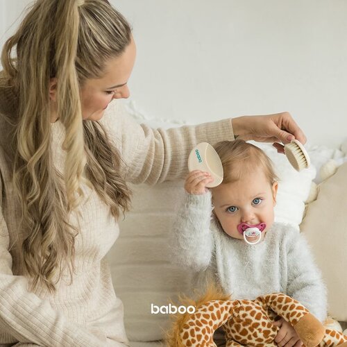 Baboo Baby Hair Brush and Comb Set set za kosu za djecu od rođenja 2 kom Slike