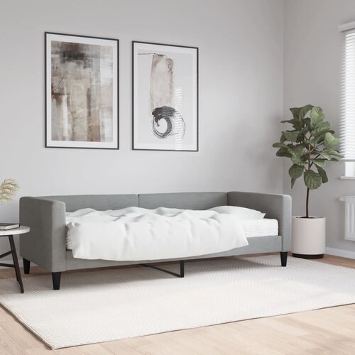  Dnevni krevet s madracem svjetlosivi 80 x 200 cm od tkanine Cijene