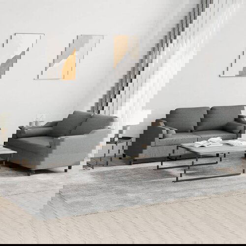VidaXL 2-dijelni set sofa s jastucima tamnosivi od tkanine Slike
