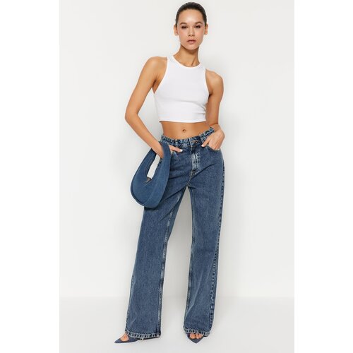 Trendyol Blue High Waist Wide Leg Jeans Slike