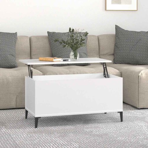  Stolić za kavu bijeli 90 x 44,5 x 45 cm od konstruiranog drva Cene