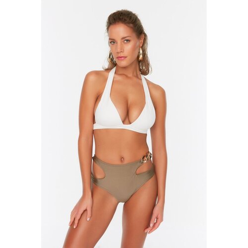 Trendyol Khaki Chain Detailed Bikini Bottom Slike