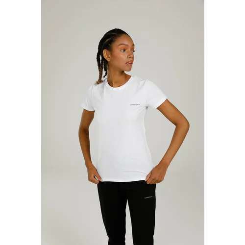 Lumberjack CT122 BASIC C NECK T-SHIR WHITE Woman Sleeve T-Sh