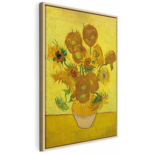  Slika - Vincent van Gogh – Still Life: Vase With Fifteen Sunflowers 40x60 U prirodnom drvenom okviru Cene