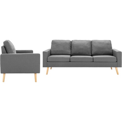 vidaXL 2-dijelni set sofa od tkanine svjetlosivi Cene