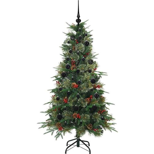VidaXL Umjetno božićno drvce s nogom s stalakom Zelena 150 cm PE i PVC Slike