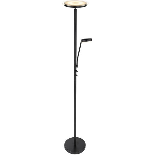 Globo Podna LED svjetiljka Ernst (18 W, &amp;Oslash; x V: 26 x 180 cm, Crna, Opal, Topla bijela) Slike