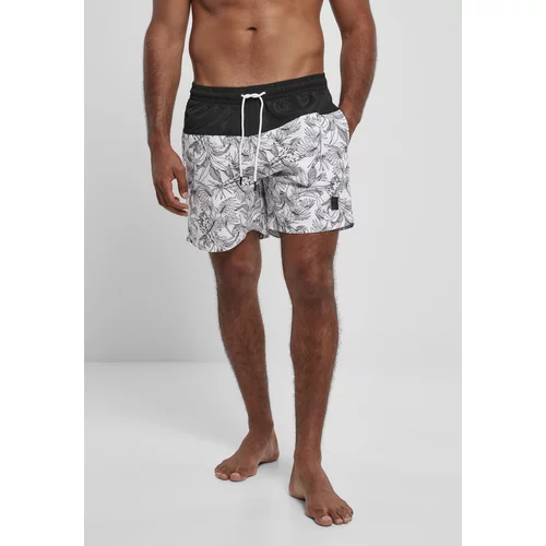 UC Men Jungle pattern low-cut swim shorts/black