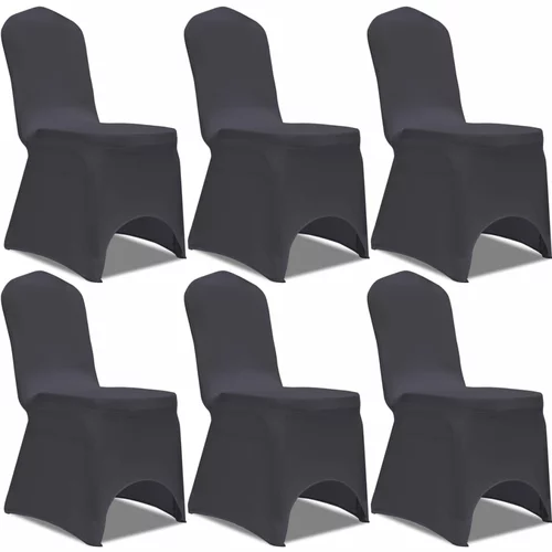  Rastezljive navlake za stolice 6 kom Antracit boja
