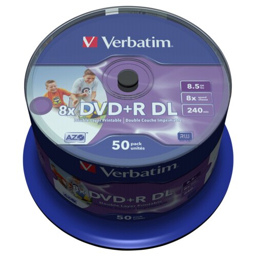 Verbatim 1x50 DVD+R Double Layer 8x Speed, 8,5GB wide printable Cijene