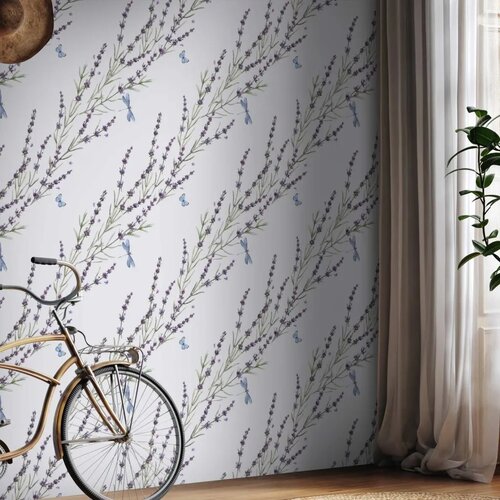  Tapeta - Butterflies Among the Lavender 50x1000 Slike
