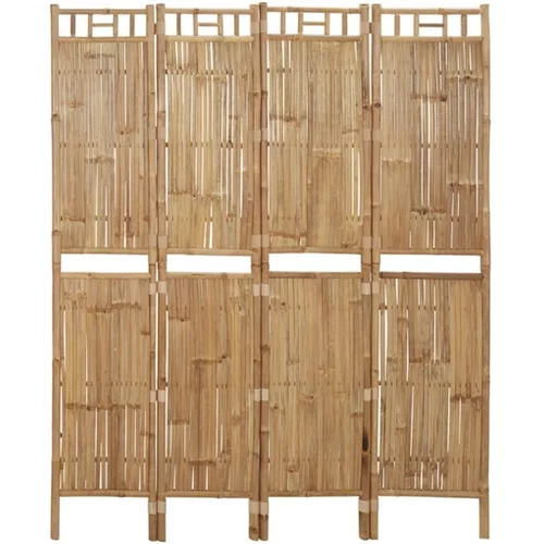  Paravan 4-delni iz bambusa 160x180 cm