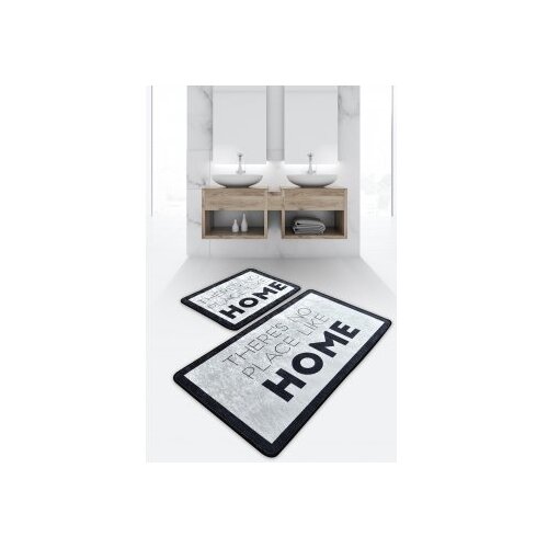 Lessentiel Maison Kupaonska prostirka Like Home, 2 komada, Sivo-crna Cijene