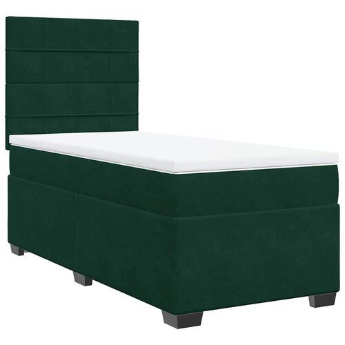 Box spring krevet s madracem tamnozeleni 90x200 cm bar&amp;scaron;unasti Slike