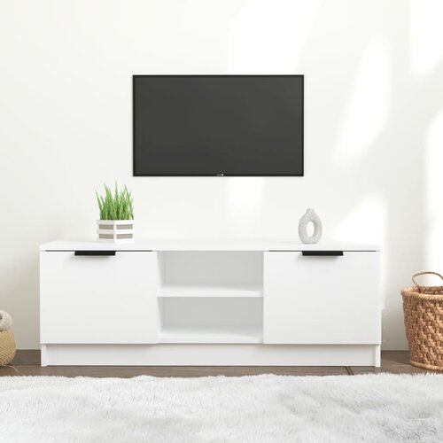 VidaXL TV ormarić bijeli 102 x 35 x 36,5 cm od konstruiranog drva Slike