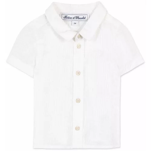 TARTINE ET CHOCOLAT Otroška bombažna srajca bela barva