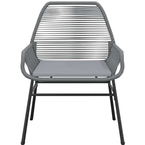  9-dijelni vrtni blagovaonski set s jastucima poliratan i staklo Siva 200 x 100 x 74 cm Slike