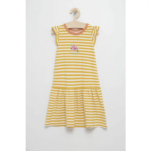 Femi Stories Dječja haljina boja: žuta, mini, ravna