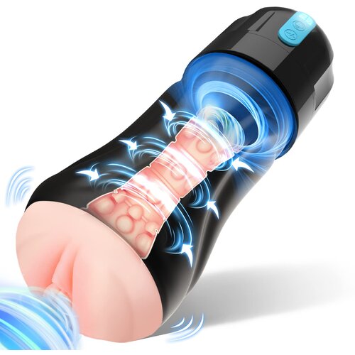SuperLove Realistic Sucking & Vibrating Masturbator with 10 Vibration & 5 Suction Modes Cene