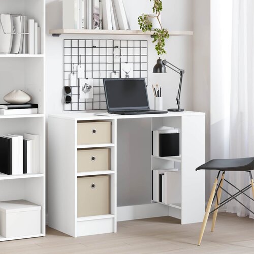  Stol s ladicama Bijelo 100 x 40 x 75 cm Konstruirano drvo Cene