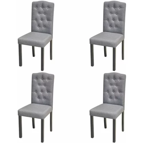  Jedilni stoli 4 kosi sivo blago, (20700970)