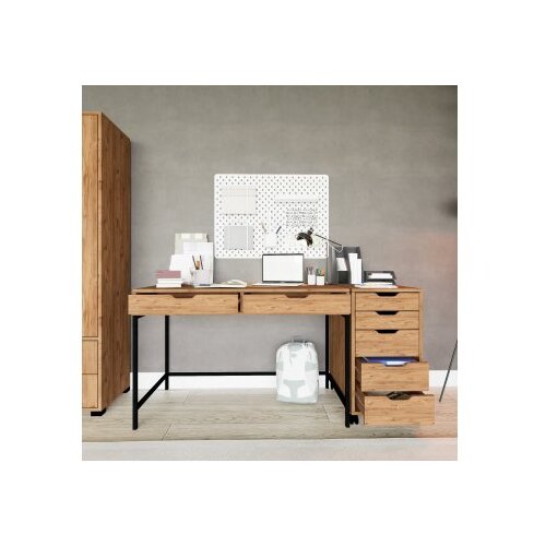 Hanah home Radni sto Atlas 1600-59, 160x77.4x55 cm, Boja hrasta Slike