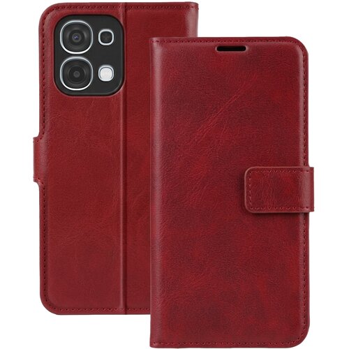 AVIZAR Denarnica za Oppo A6 Pro Pre&scaron;it učinek s funkcijo stojala, Bordo, (5000275554) Cene