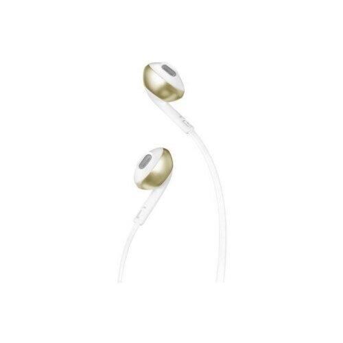 Jbl T205 cgd earbud slušalice, univerzalne kontrole, mikrofon, 3.5mm, zlatna Cene