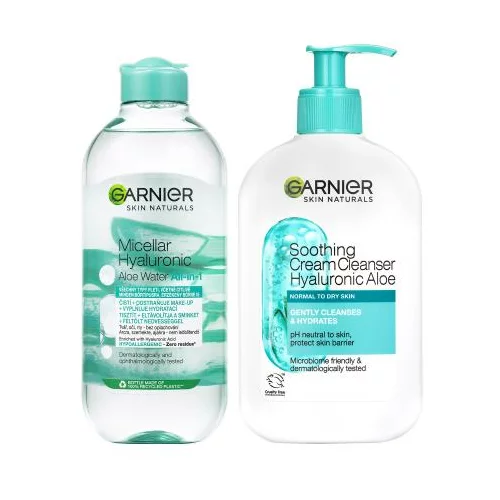 Garnier Skin Naturals Hyaluronic Aloe Micellar Water Set micelarna voda 400 ml + krema za čišćenje 250 ml za ženske