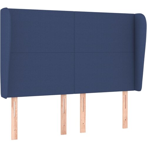 Maison Chic Vzglavna omarica - Nočna omarica - Posteljna omarica z u&amp;scaron;esi modro 147x23x118/128 cm blago, (21709849) Slike