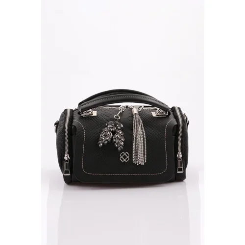 DGN H86 Women's Stone Tassel Cylinder Bag