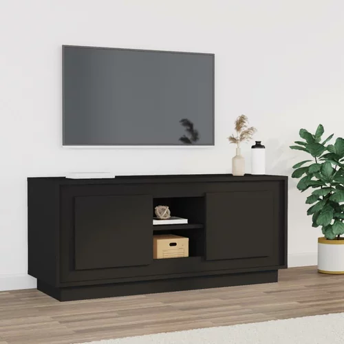 vidaXL TV omarica črna 102x35x45 cm inženirski les