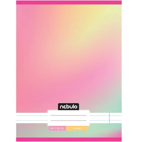 NEBULO Spajalica bilježnica s crtama, pastelna duga, 81-32 A/4 Slike