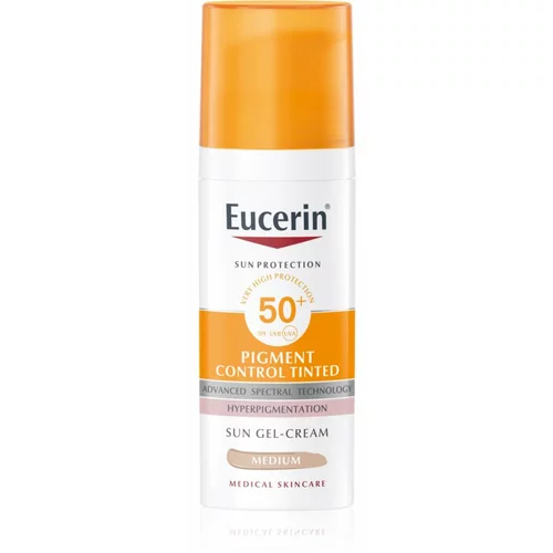 Eucerin Sun Pigment Control Tinted zaščitna emulzija proti hiperpigmentaciji kože SPF 50+ odtenek Medium 50 ml